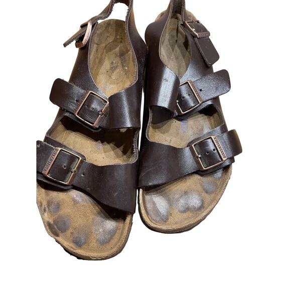 Birkenstock Milano Oiled Brown Leather Men\'s Size 45 (US 12) Good Used Condition main image 8